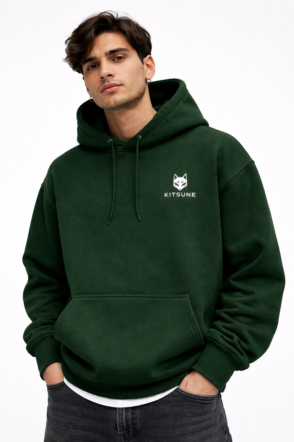 Hoodie Bottle Green